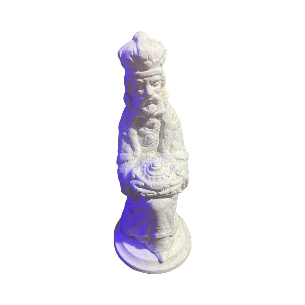 Vintage Ceramic Nativity Christmas ‎ king wise man 10” mold ready to paint